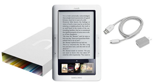 The 'nook' e-reader pack from Barnes & Noble