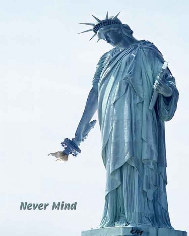 Asylum or incarceration? Lady Liberty drops her torch