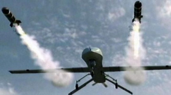 drone firing hellfire missiles