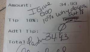 pastor bad tip receipt