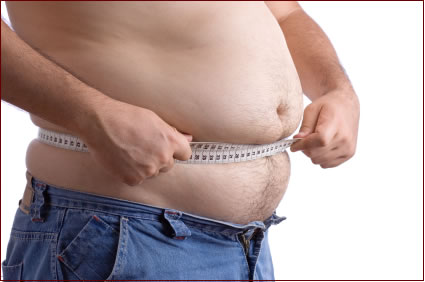 obese man belly
