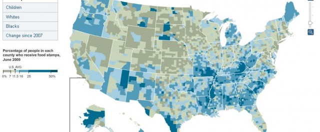 2009 u.s. county map food stamps