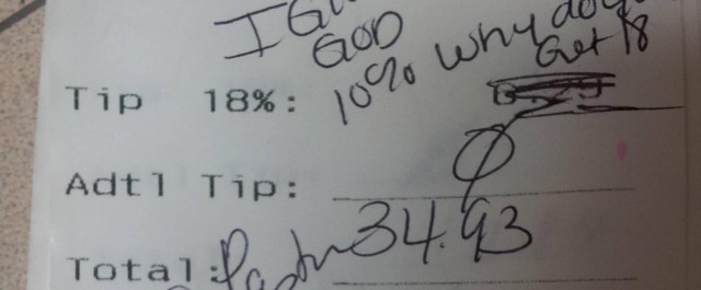 pastor bad tip receipt