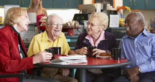 senior adults laughing